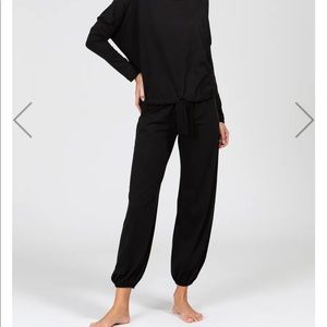 Eberjey Heather Cotton Blend Cropped Pants